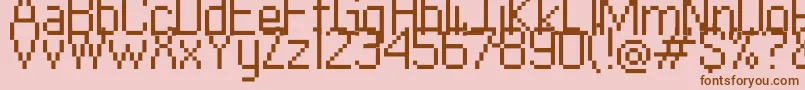 Copy1055 Font – Brown Fonts on Pink Background