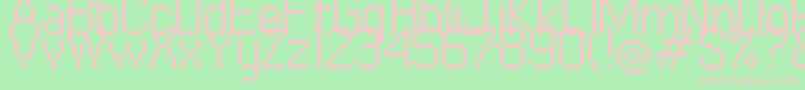 Copy1055 Font – Pink Fonts on Green Background