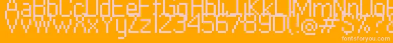 Copy1055 Font – Pink Fonts on Orange Background