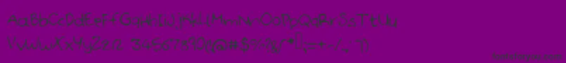 Handdoodle Font – Black Fonts on Purple Background