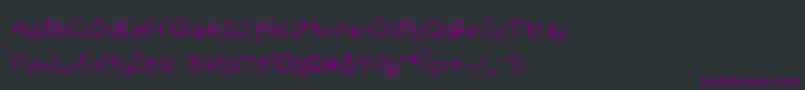 Handdoodle Font – Purple Fonts on Black Background