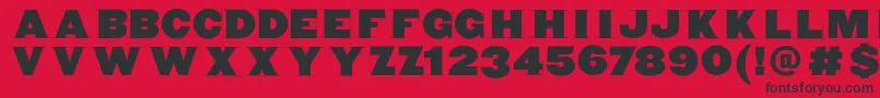 Blaxxerifabeta Font – Black Fonts on Red Background