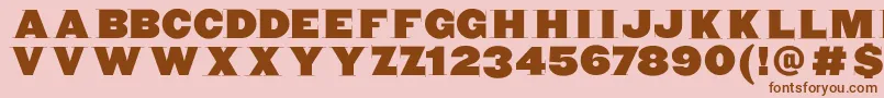 Blaxxerifabeta Font – Brown Fonts on Pink Background