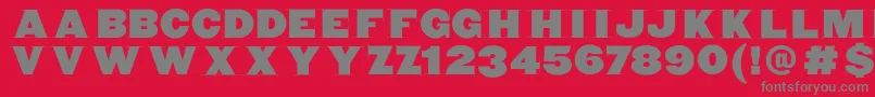 Blaxxerifabeta Font – Gray Fonts on Red Background