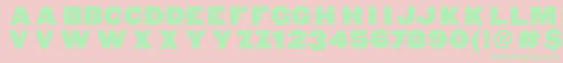 Blaxxerifabeta Font – Green Fonts on Pink Background