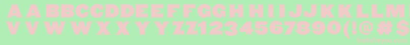 Blaxxerifabeta Font – Pink Fonts on Green Background