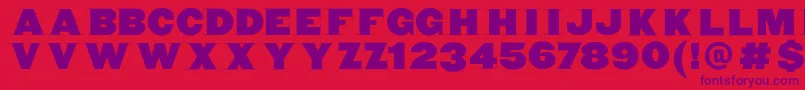 Blaxxerifabeta Font – Purple Fonts on Red Background