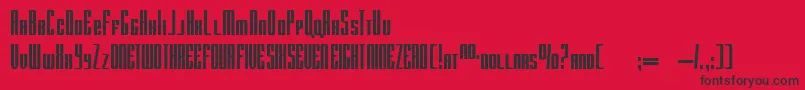 Шрифт RadarByDougSheets – чёрные шрифты на красном фоне