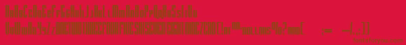 RadarByDougSheets Font – Brown Fonts on Red Background