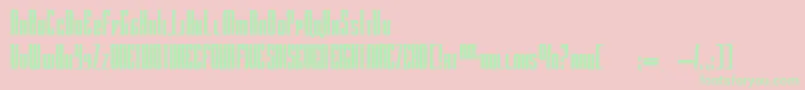 RadarByDougSheets Font – Green Fonts on Pink Background