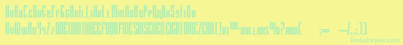 RadarByDougSheets Font – Green Fonts on Yellow Background