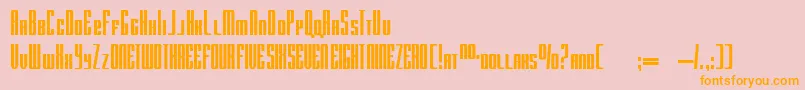 RadarByDougSheets Font – Orange Fonts on Pink Background