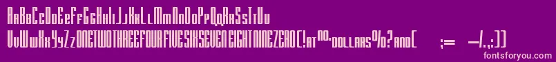 RadarByDougSheets Font – Pink Fonts on Purple Background