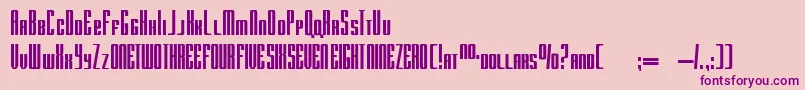 RadarByDougSheets Font – Purple Fonts on Pink Background