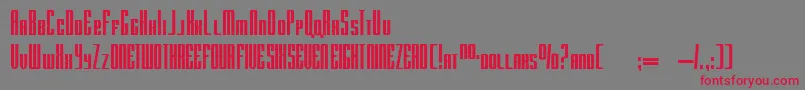 Fonte RadarByDougSheets – fontes vermelhas em um fundo cinza