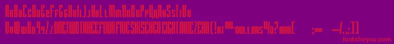 RadarByDougSheets Font – Red Fonts on Purple Background