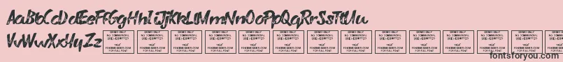 VarysharkyRegular Font – Black Fonts on Pink Background