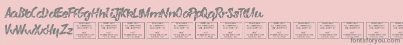 VarysharkyRegular Font – Gray Fonts on Pink Background