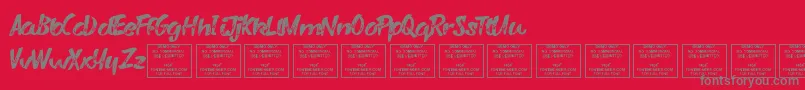 VarysharkyRegular Font – Gray Fonts on Red Background