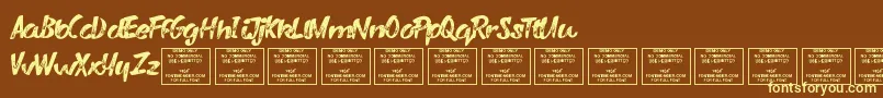 VarysharkyRegular Font – Yellow Fonts on Brown Background