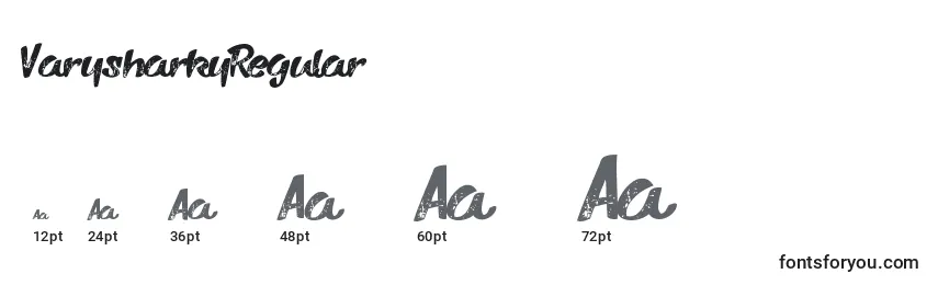 Размеры шрифта VarysharkyRegular (28884)