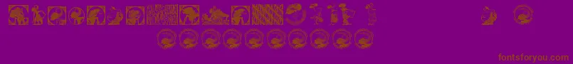 Indonesianartsculture Font – Brown Fonts on Purple Background