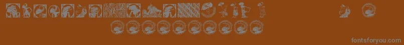 Indonesianartsculture Font – Gray Fonts on Brown Background