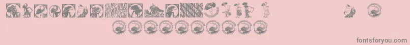 Indonesianartsculture Font – Gray Fonts on Pink Background