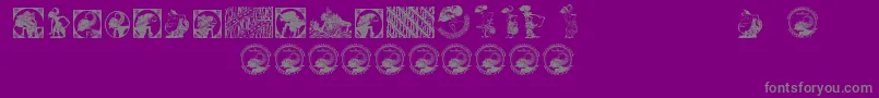 Indonesianartsculture Font – Gray Fonts on Purple Background