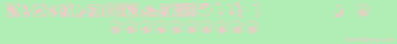 Indonesianartsculture Font – Pink Fonts on Green Background