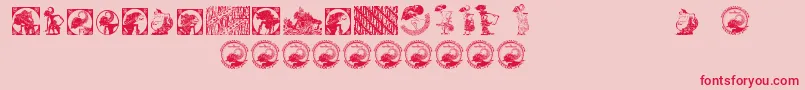 Indonesianartsculture Font – Red Fonts on Pink Background