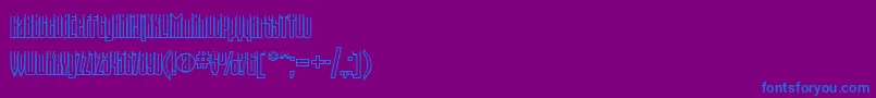 フォントTauernc – 紫色の背景に青い文字
