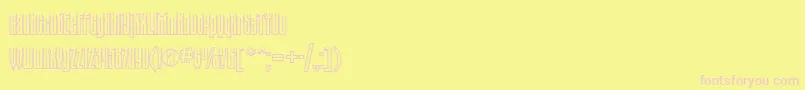 Tauernc-Schriftart – Rosa Schriften auf gelbem Hintergrund