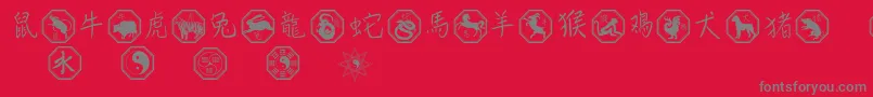Więcej informacji o czcionce Chinesezodiac Czcionka Chinesezodiac – szare czcionki na czerwonym tle