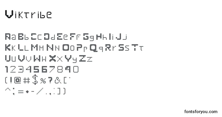 Schriftart Viktribe – Alphabet, Zahlen, spezielle Symbole