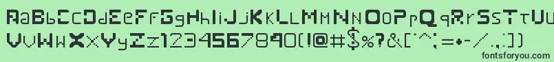 Więcej informacji o czcionce Viktribe Czcionka Viktribe – czarne czcionki na zielonym tle