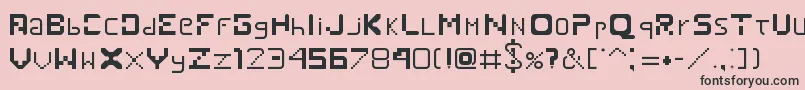 Шрифт Viktribe – чёрные шрифты на розовом фоне