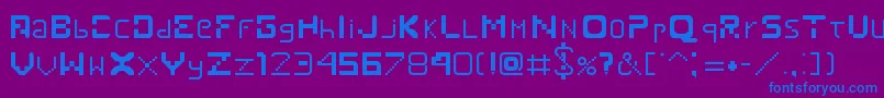 Viktribe Font – Blue Fonts on Purple Background