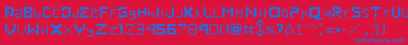 Viktribe Font – Blue Fonts on Red Background