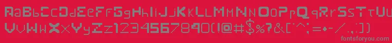 Viktribe Font – Gray Fonts on Red Background