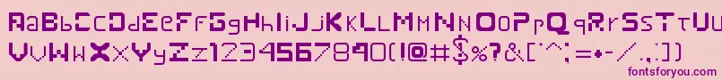 フォントViktribe – ピンクの背景に紫のフォント