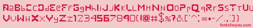 Viktribe-Schriftart – Rote Schriften auf rosa Hintergrund