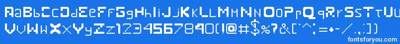 Viktribe Font – White Fonts on Blue Background