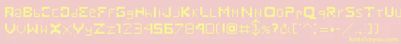 Viktribe Font – Yellow Fonts on Pink Background