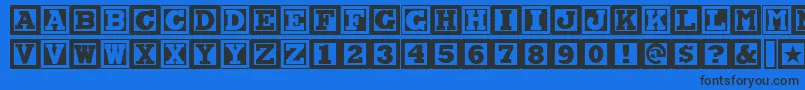 Chockablocknf Font – Black Fonts on Blue Background