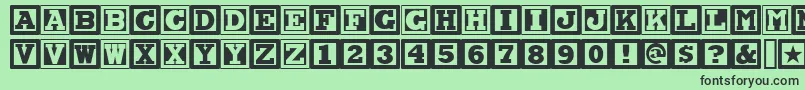 Chockablocknf Font – Black Fonts on Green Background