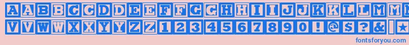 Chockablocknf Font – Blue Fonts on Pink Background
