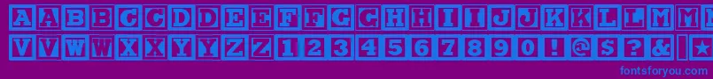 Chockablocknf Font – Blue Fonts on Purple Background