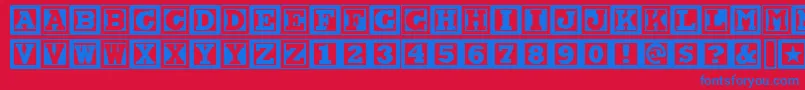 Chockablocknf Font – Blue Fonts on Red Background