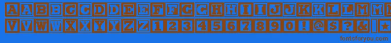Chockablocknf Font – Brown Fonts on Blue Background
